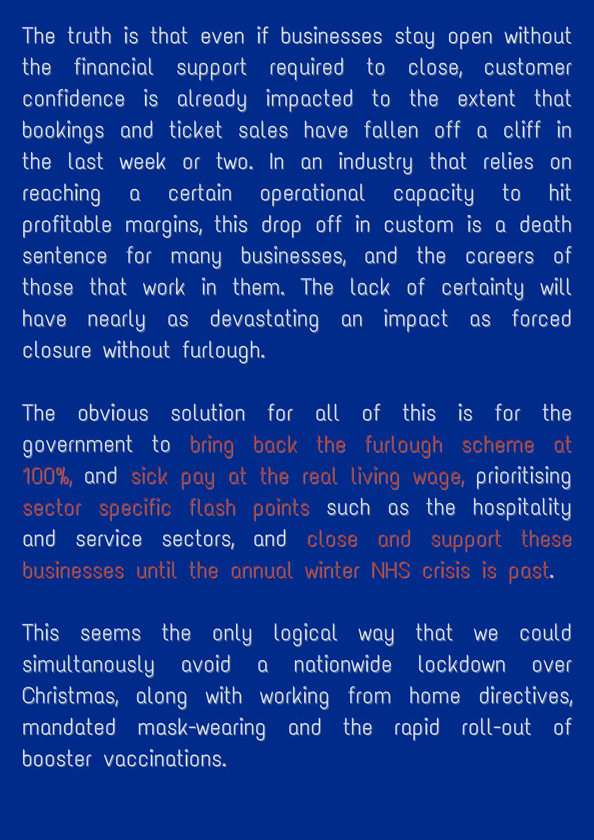 A statement from our leading members in Hospitality #Omricon #hospitality