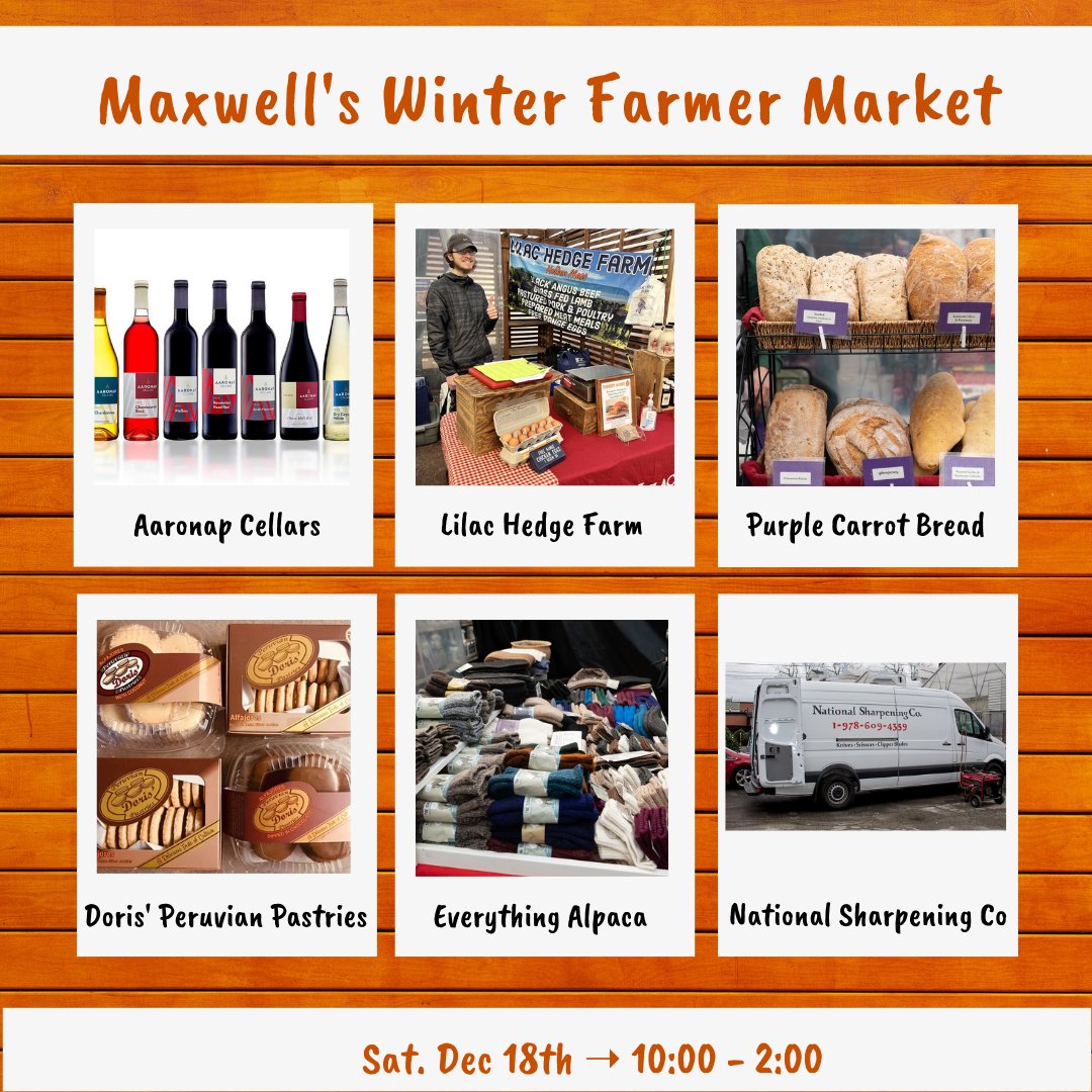Maxwells01824's tweet photo. Don't Miss It - Last Market Until Jan 2022!🎄 - https://t.co/mRo9i9HLU7 https://t.co/8neS7wIMux