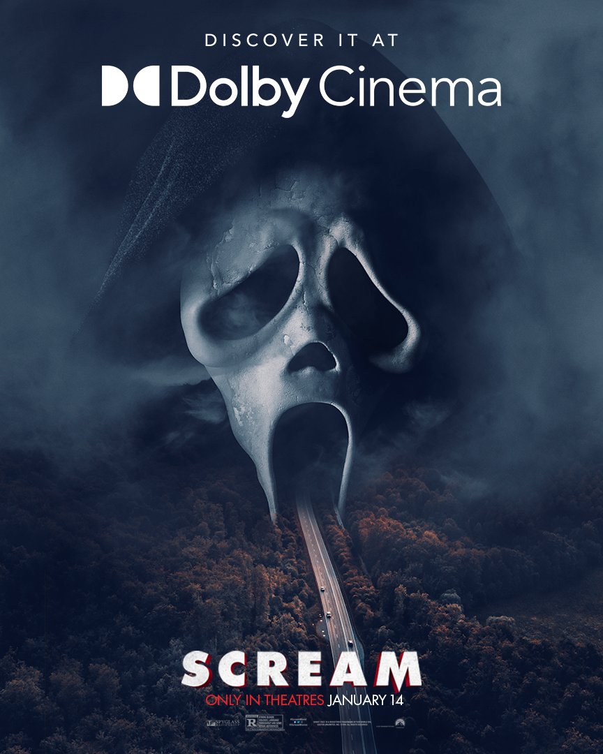 Dolby's tweet photo. Ready? Set. 😱. 
Hold on tight. Scream is heading to a #DolbyCinema this January. https://t.co/uGeolESmPo