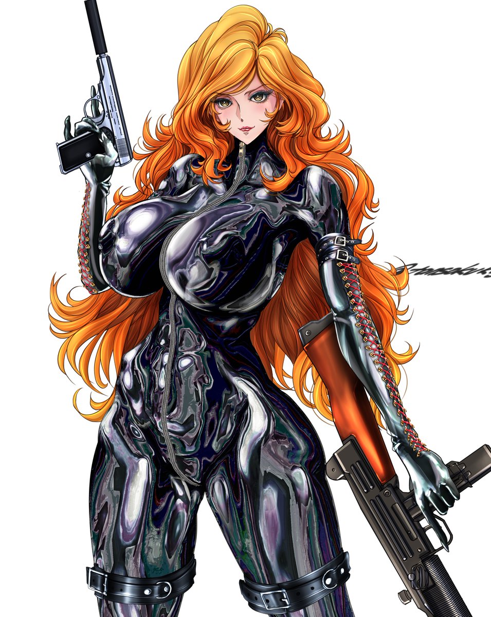 skeb依頼絵「峰不二子」
ラテックス調ライダースーツver 