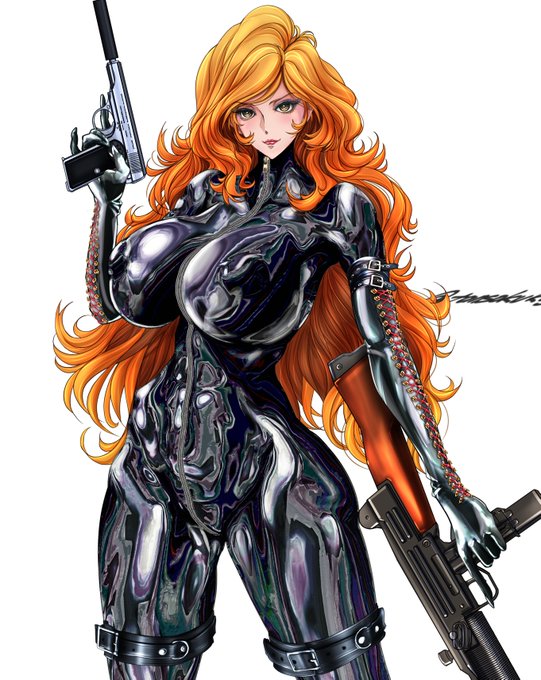 skeb依頼絵「峰不二子」
ラテックス調ライダースーツver 