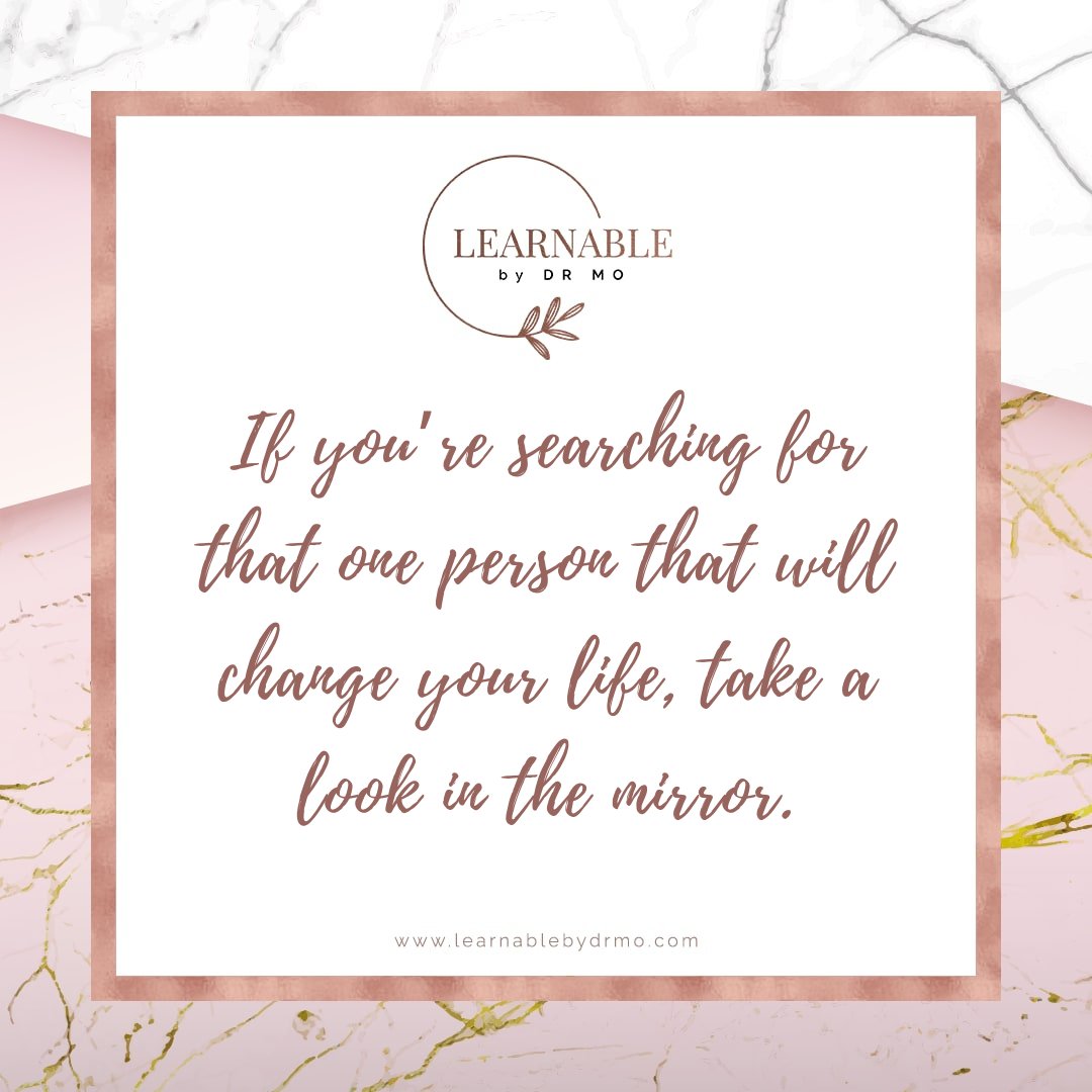learnablebydrmo's tweet photo. If you’re searching for that one person that will change your life, take a look in the mirror.
#CareerCoach #Career #LearnableByDrMo #CareerDevelopment https://t.co/mqThzqAC9l