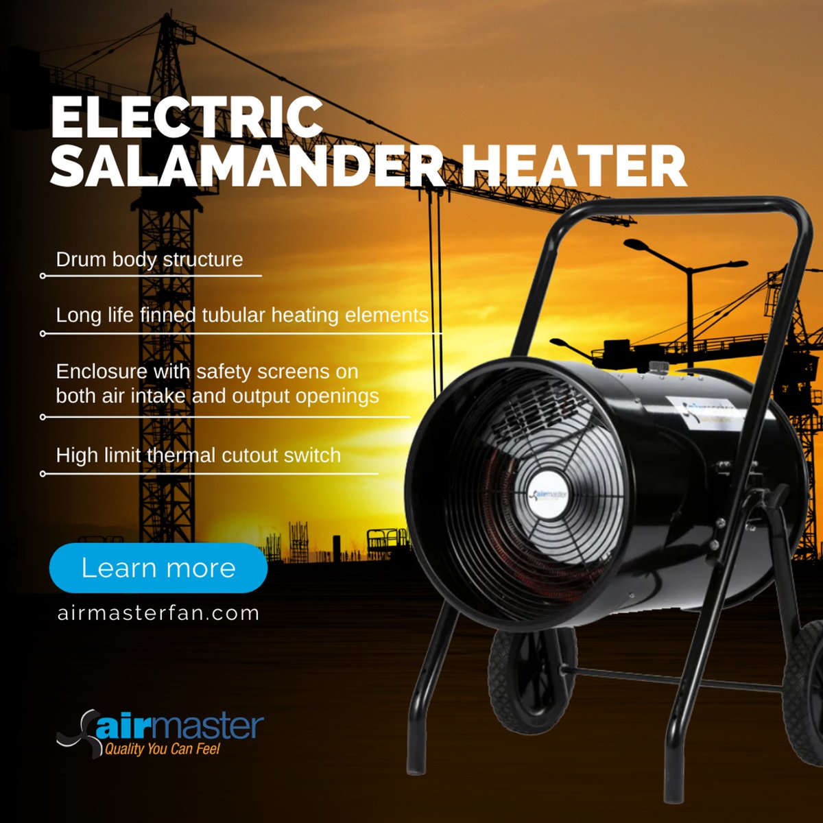 🌡️ Let Airmaster's Electric Salamander warm your spaces this winter with fast, clean, odorless heat.  Check more here 👉 airmasterfan.com/electric-salam…
#heaters #heater #tubularheater #immersionheater #cartridgeheater #heating #bandheater #industrialheaters #electricheater