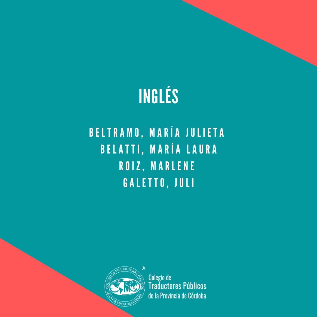 Colegio de Traductores Púb. de la Pcia. de Córdoba tweet media