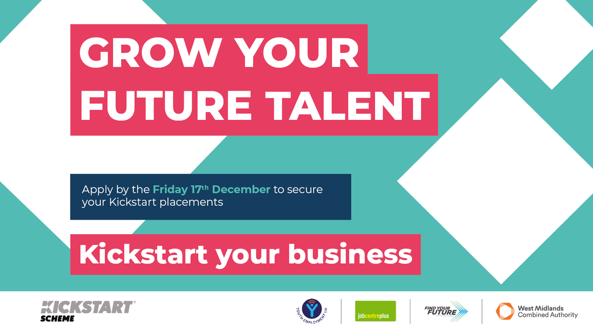 WestMids_CA's tweet photo. Are you an employer keen to support new talent? ππ½
The Kickstart scheme helps to create jobs for 16-24-year olds on Universal Credit.
There is a limited time to apply for funding & list vacancies by the 17 December.
For more info visit: https://t.co/iMABFbnFBn
#WMKickstart https://t.co/rDY8Fun7J9