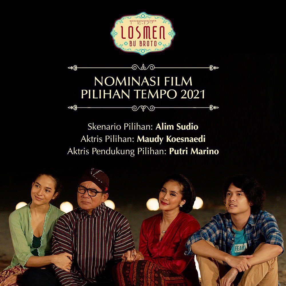 paragonpics_'s tweet photo. Selamat kepada @mpokmod @marinoputrii @alimsudio yang terpilih dalam nominasi Film Pilihan @temponewsroom 2021 dan juga selamat kepada seluruh pemain serta kru yang telah terlibat di film @losmenbubroto ✨🧡

Yuk, dukung terus perfilman Indonesia!

#LosmenBuBroto #FilmIndonesia https://t.co/wMpeHWKSTV