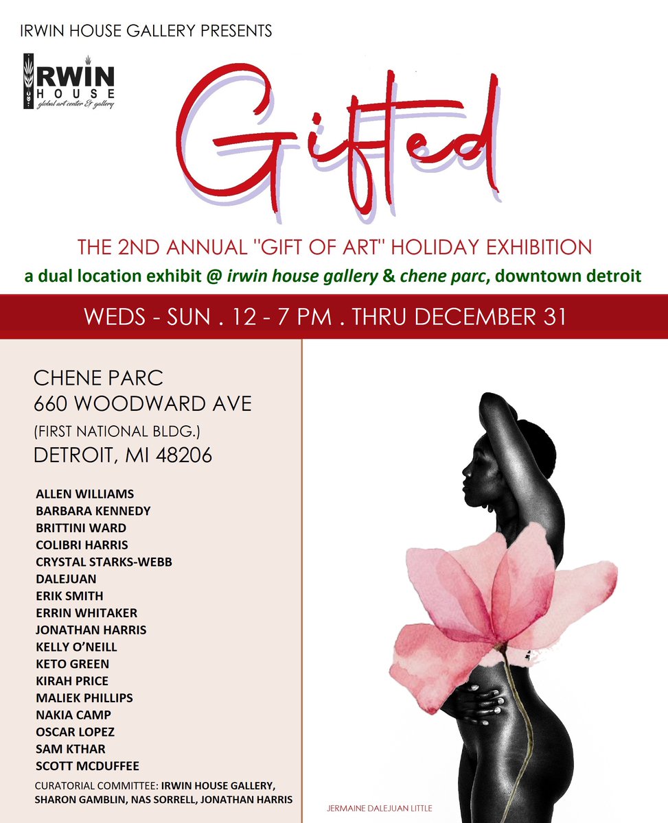omo_misha's tweet photo. Part two of the GIFTED Holiday Exhibition at #CheneParc in Downtown Detroit. Presented by Irwin House Gallery. Check it at both locations thru 12/31 https://t.co/IDsEb2rbgu
