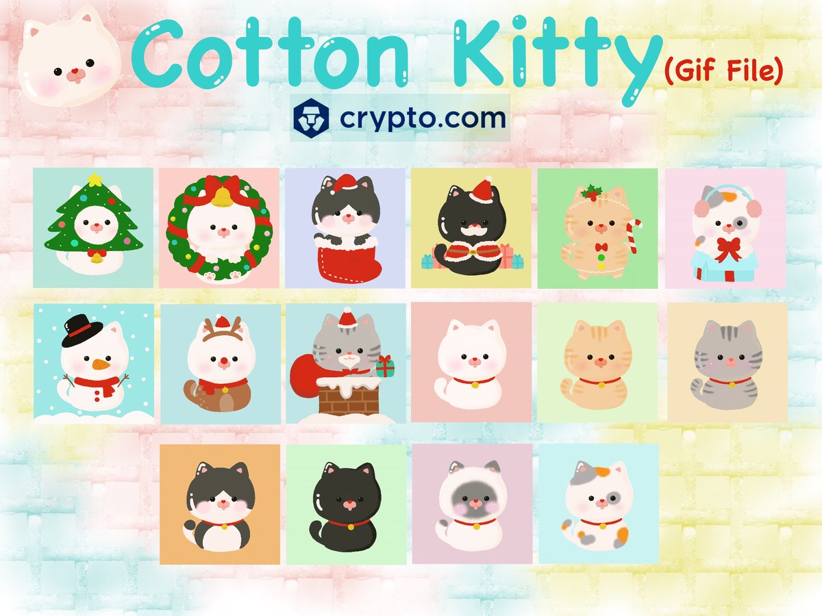 🎉New Collection!
🐱Cotton Kitty no. 001-016 (GIF File) on Crypto.com

🌸Link Collection
crypto.com/nft/collection…

#NFT #NFTCommunity  #CottonKitty #Cryptocom #NFTartist #nftcollector #NFTTHAILAND