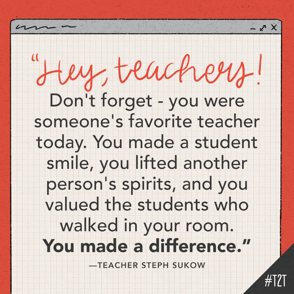 REMINDER: You're making a difference today!

(Inspiration via T <a href="/Steph_Sukow/">Steph Sukow</a>!)

#TeacherFriends #edchat #EduTwitter