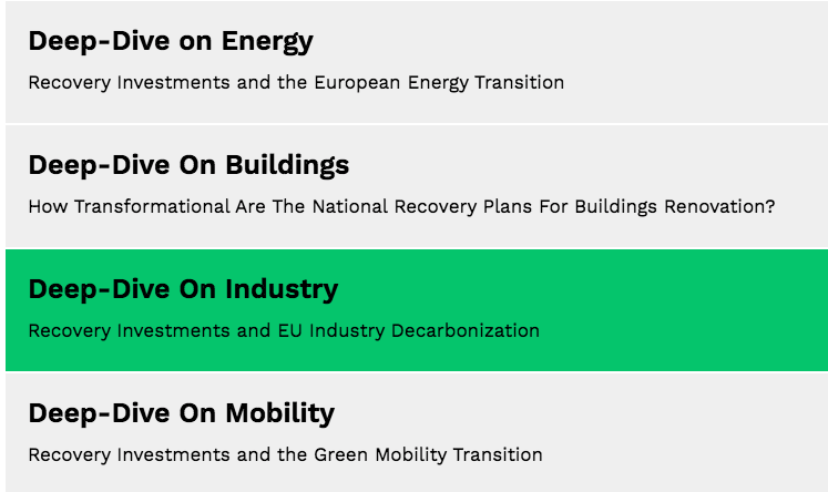 New analysis on the green recovery of the building, industrial and mobility sector online. Find our reports on sectoral assessments here: greenrecoverytracker.org/sectoral-analy…