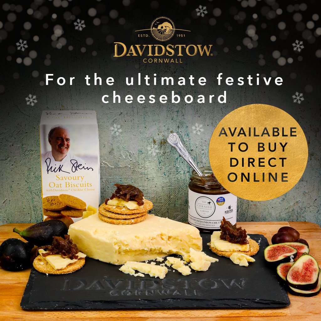 Five years in the making, one bite to make your Christmas!! Discover our unique formats,maturities and gift sets here: davidstowcheddar.co.uk/shop?utm_sourc…
Order by midnight Tuesday 21st for delivery before Christmas! 🎄🧀 
#TasteTakesTime