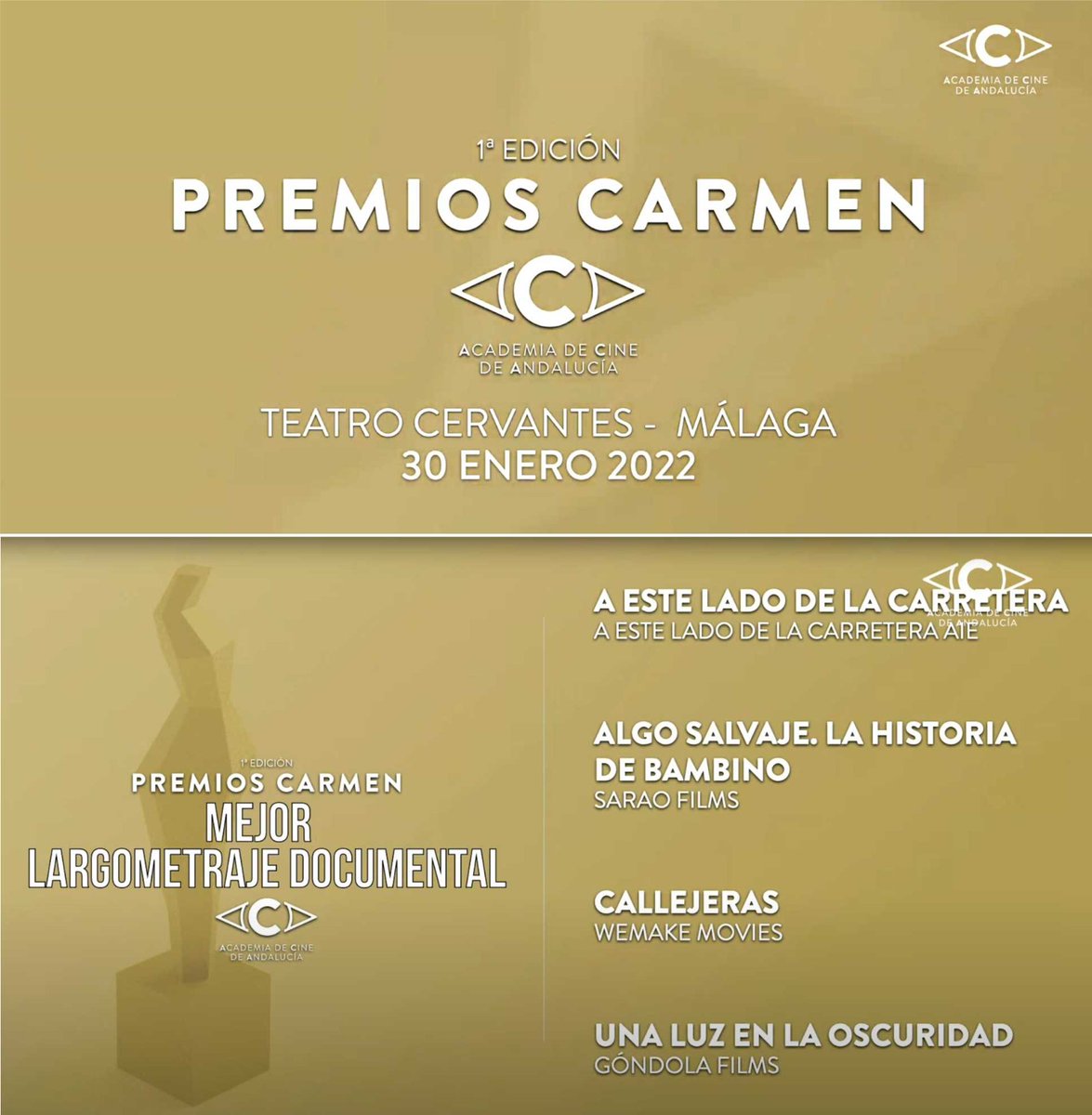 SimonElectricES's tweet photo. Muy contentos de ver que "Una luz en la oscuridad" ha sido nominada a "Mejor Largometraje Documental" en los Premios Carmen, de la Academia del Cine de Andalucía. 🏆
👉 SIMON participó en la producción del documental a través de la #SimonDevelopmentFoundation.
#LightUpEmotions https://t.co/GDS4SwmfBW