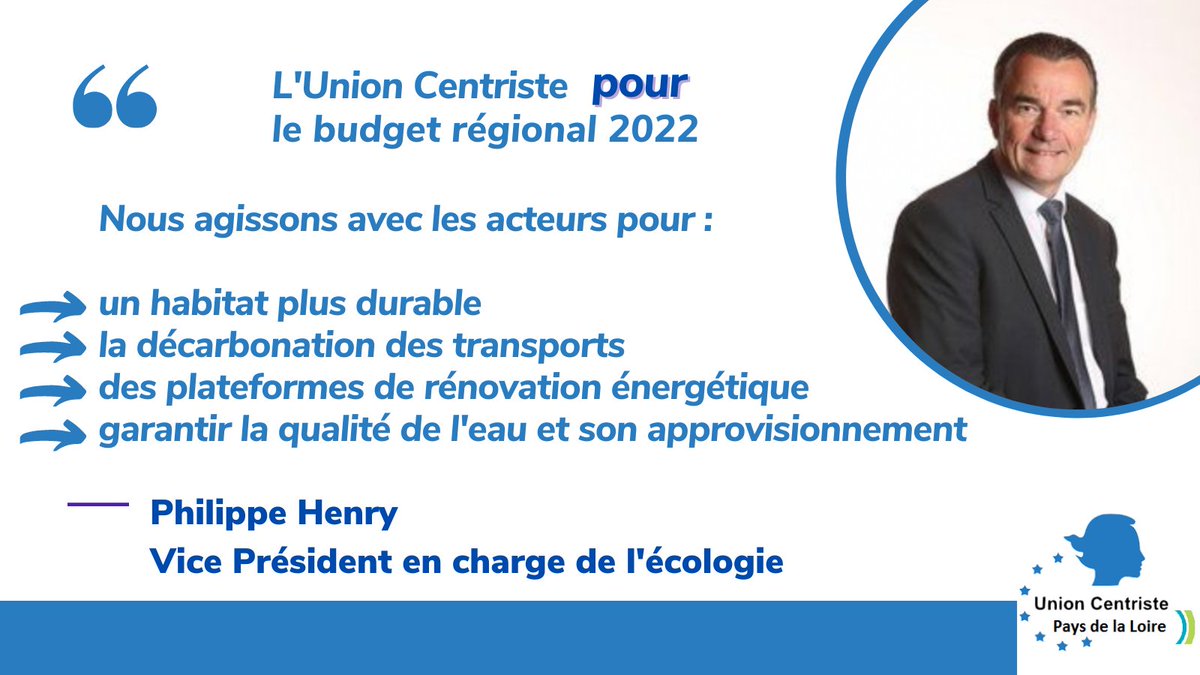 ▶️CR <a href="/paysdelaloire/">Pays de la Loire</a> "Un budget de conviction en matière d'écologie positive" pour <a href="/Philippe__Henry/">Philippe Henry</a>  et les élus <a href="/Union_Centriste/">UnionCentriste PaysDeLaLoire</a>. #DirectPDL