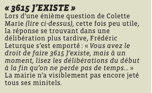 AntoineleGentil's tweet photo. « Vous avez le droit de faire 3615 j’existe »… 😳 vous avez vraiment dit ça à une élue en plein Conseil Municipal @FLeturque ? Vous ne trouvez pas ça un peu… irrespectueux ? Je suis abasourdi de lire cette brève dans @voixdunordarras, excusez-moi mais quel mépris ! https://t.co/hUiNZFYxUa