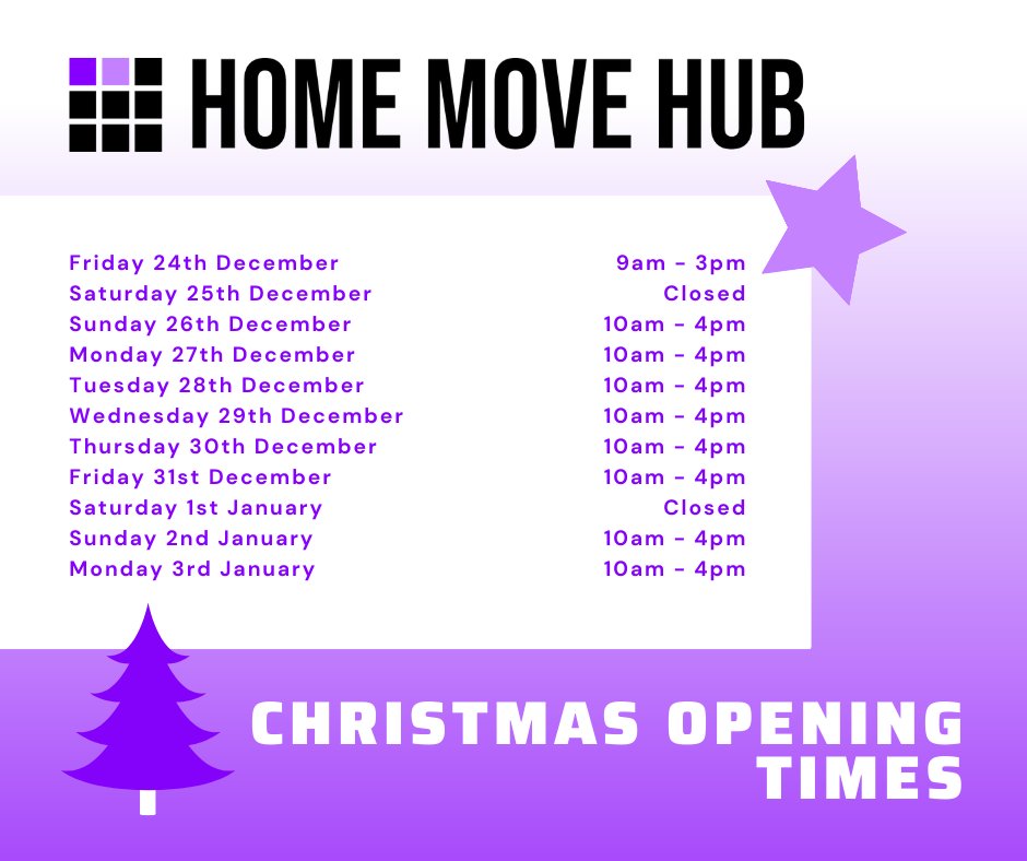 HomeMoveHub's tweet image. ✨ We will be here to help with your online conveyancing needs over the Christmas break! Please see our opening hours below! #onlineconveyancing #conveyancing #propertynews #propertymarket #ukproperty