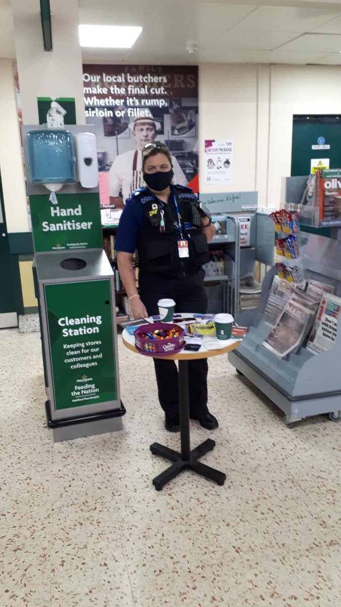 Drop in session at Morrisons going well. Come along &amp; have a chat to Bromsgrove Safer Neighbourhood Team. Advice &amp; purse safety ideas being given away. #policingpromise