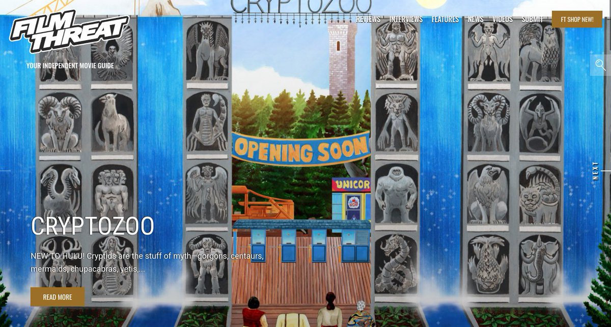 FilmThreat's tweet photo. "...unlike anything else you've seen before." Lorry Kikta hopes everyone pays a visit to Cryptozoo; now on @hulu.
https://t.co/XveZKQJ1i8 #SupportIndieFilm #Cryptozoo #Animation #Hulu https://t.co/f7YygBApv8
