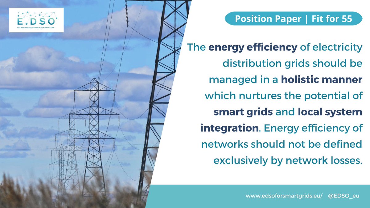 EDSO_eu's tweet image. ⚡Check out E.DSO's position paper on the recast of the #EnergyEfficiencyDirective to discover more about how #smartgrids and #systemintegration can contribute to achieving #ClimateTargets 
➡️bit.ly/3F2q85I