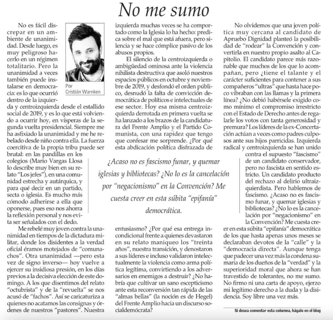 Siempre claro que es Warnken. Yo tampoco me sumo. #NomeSumo