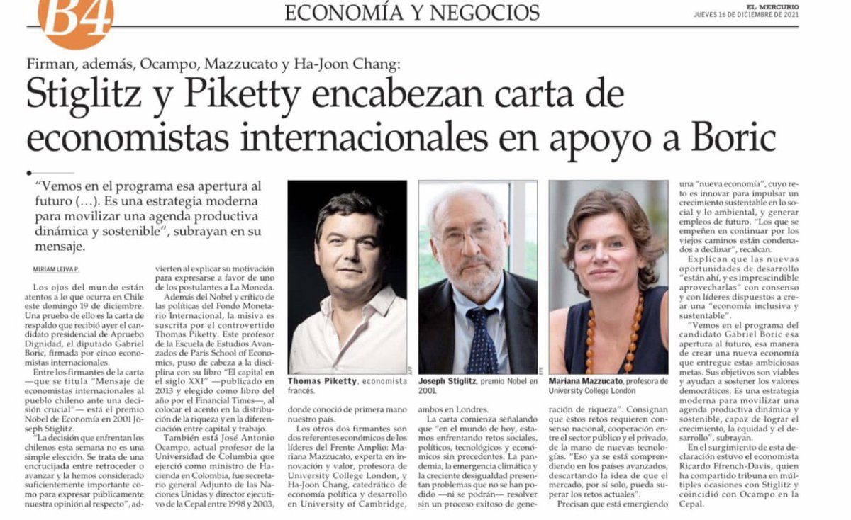 lauralbornoz's tweet photo. Carta de economistas internacionales en apoyo a @gabrielboric 🌳🌳🌳 https://t.co/LJxnzoRQad