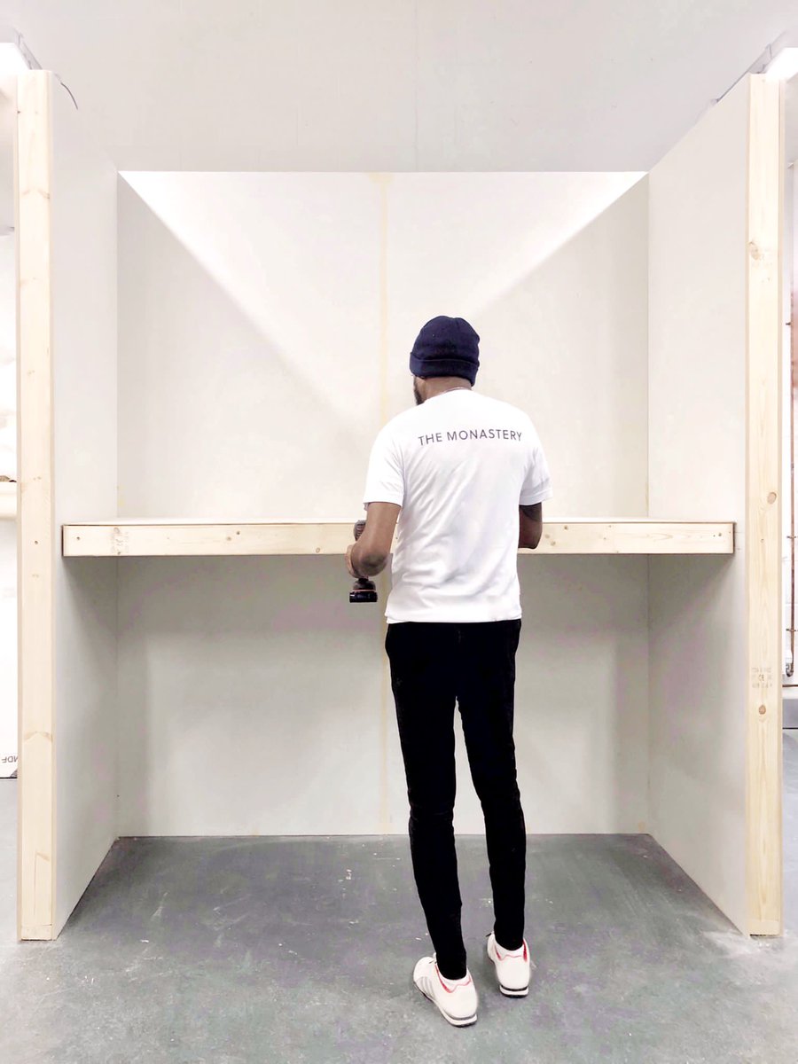 <a href="/monastery_uk/">The Monastery</a> designer Anthony Michael working on our studio refurbishment <a href="/WSFuelTank/">Fuel Tank</a> <a href="/WorkspaceGroup/">Workspace</a> . 🤞 complete for #Christmas 🎄!!