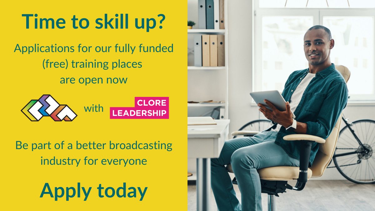tweetCDN's tweet photo. Coaching Skills for Leadership short course - applications now open!
Start 2022 with a fully funded @CloreLeadership short course from CDN.
Follow the link for more info:
https://t.co/e9BVvgNIgR
#betterbroadcasting https://t.co/jkWqkf154q