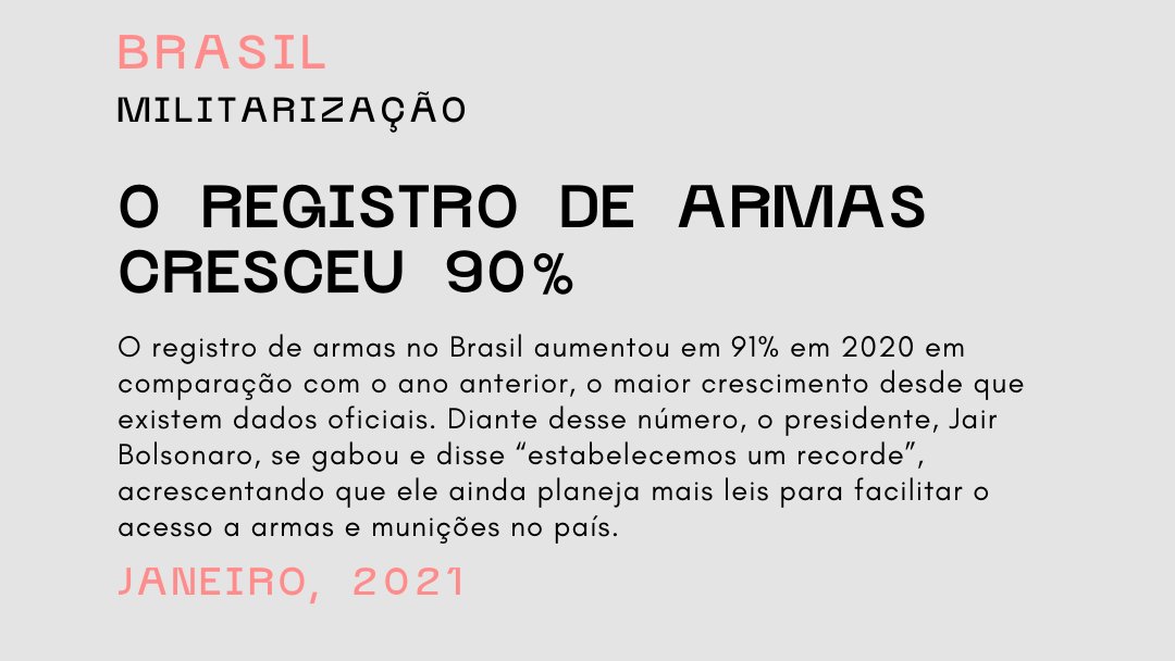 Laut_br's tweet photo. A #militarização, a #opacidade e as #violações dos #direitoshumanos têm sido as grandes batalhas dos #brasileiros contra seu próprio #governo, que também teve uma administração questionada da #pandemia. Reunimos aqui alguns exemplos do que isso significa na prática. 👇🏾 https://t.co/OTxO7lmw6l