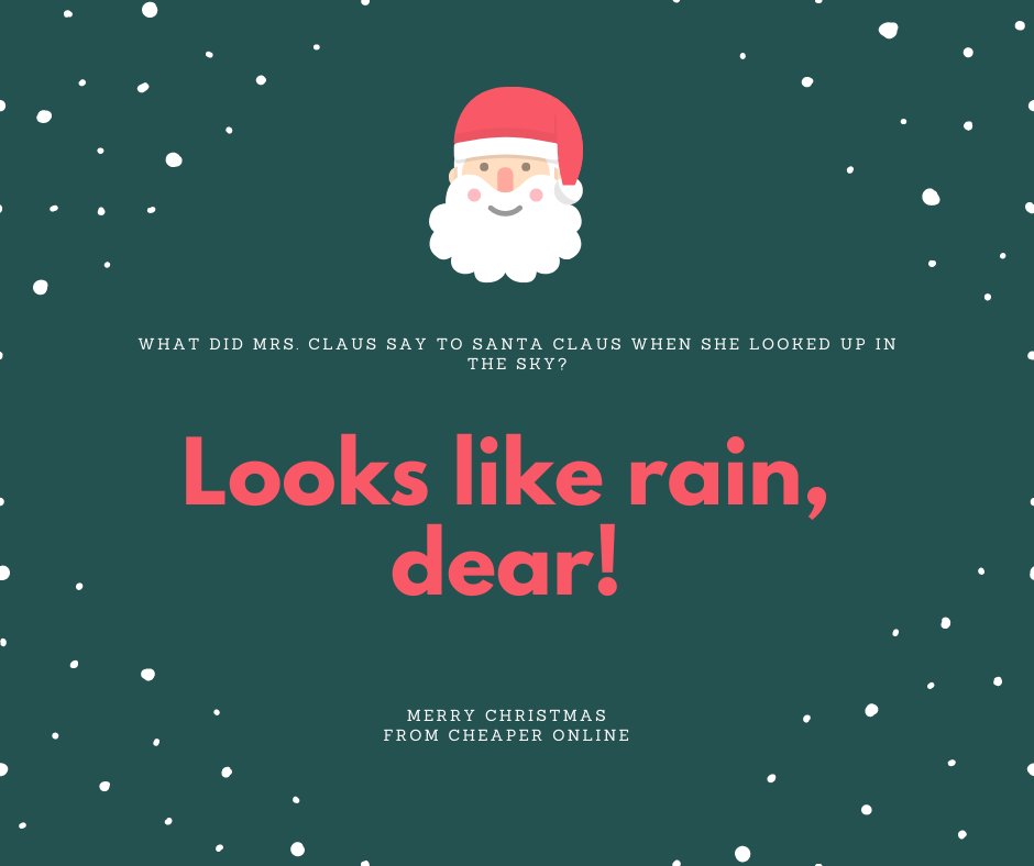 CheaperOnlineUK's tweet photo. Everybody loves Dad jokes, right?😂

Here's one of our fav festive jokes! 🙈

#dadjokes #christmas https://t.co/GjxBCPVjA5