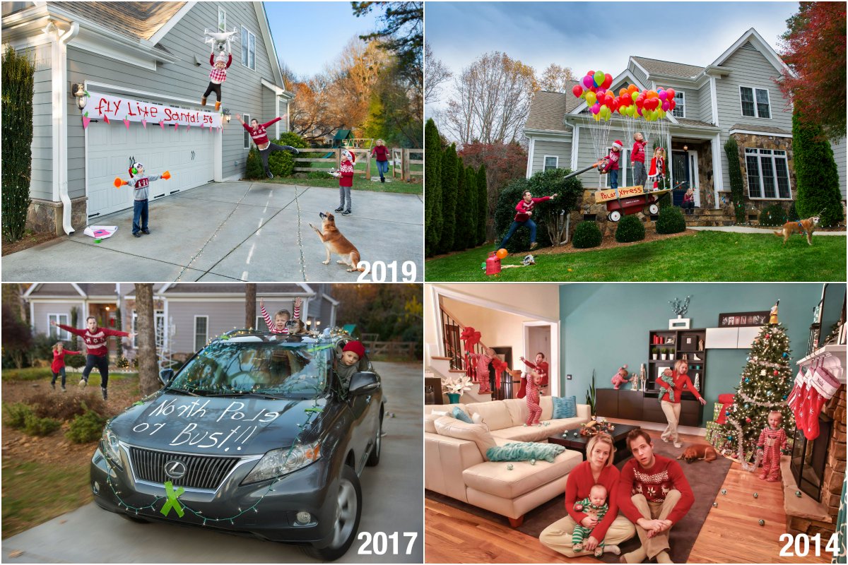 TheBeccaFlood's tweet photo. Family shares their hilarious annual "parenting disaster" Christmas cards https://t.co/h0DREsKJZT https://t.co/x0rRFLCxQz