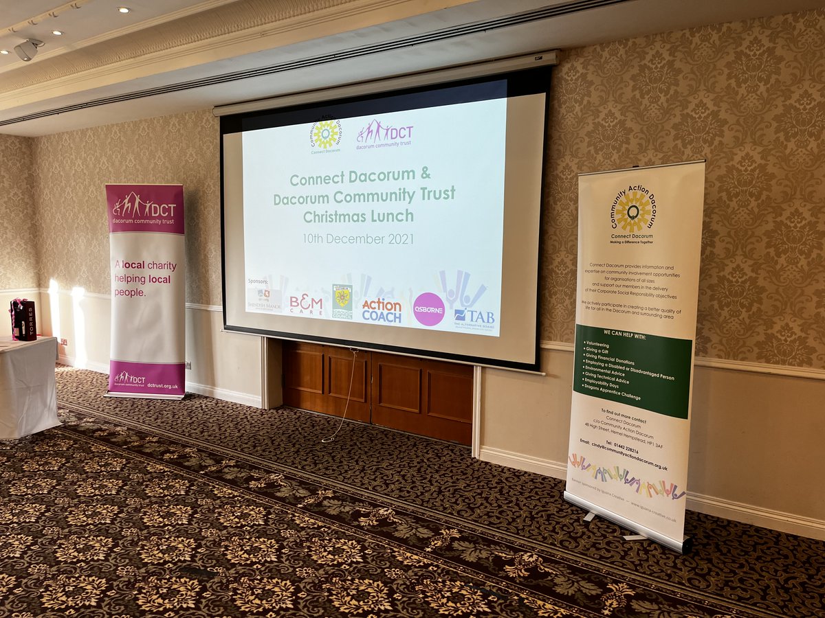 Dacorum_Trust's tweet photo. A huge thank you to everyone who supported the @Dacorum_Trust and @ConnectDacorum Christmas lunch last Friday.🙏 

And to our sponsors, @bandmcare, @Action_COACHUK, @DacorumBC and @OsborneNews  for all your support!

#Dacorum #community #fundraising

https://t.co/wLOef3ZEOn https://t.co/xB83QfSoKX