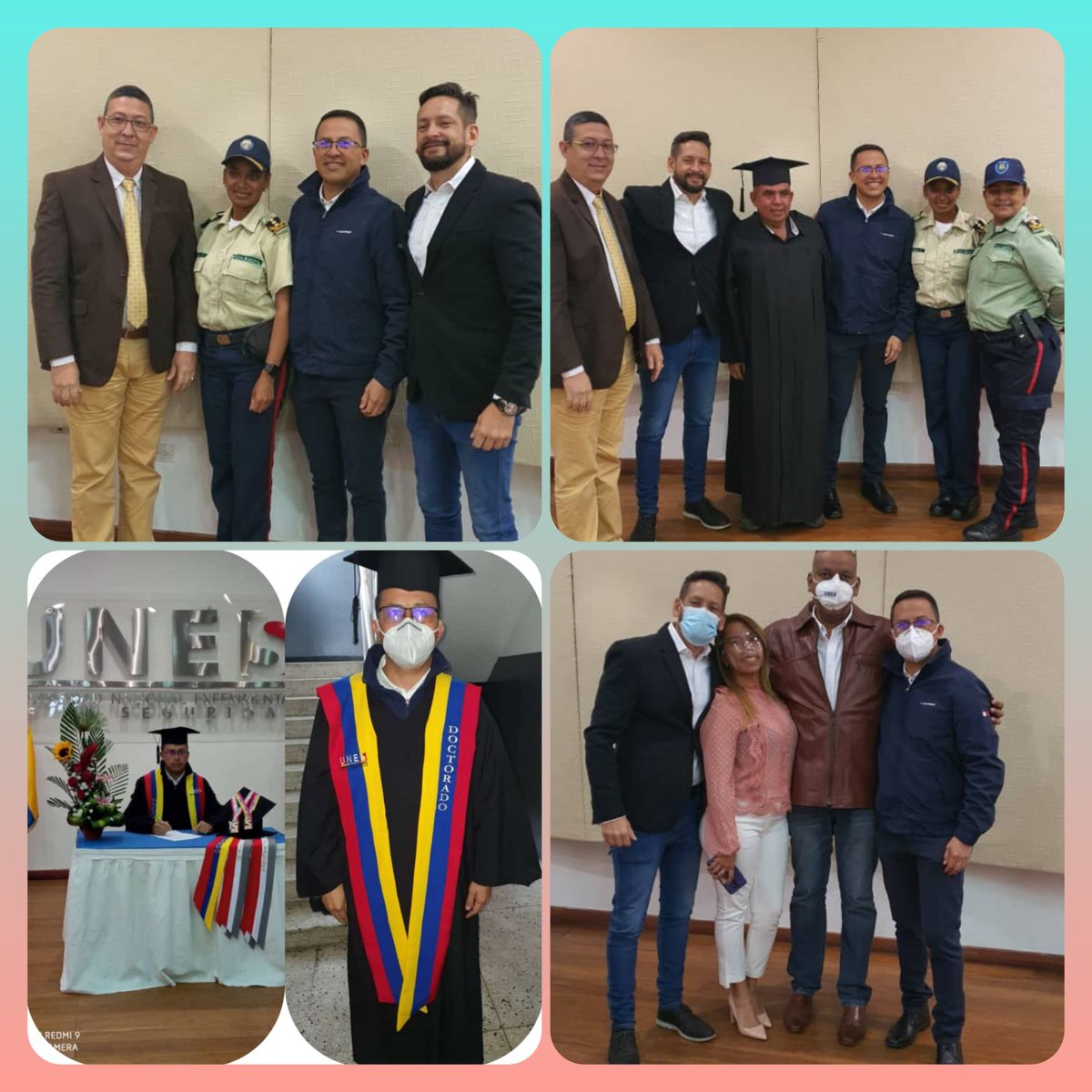 En nombre de todo el equipo de la @tachira_gmas y Gabinete de Alimentación Felicitaciones a nuestros Jefes el Coordinador Regional <a href="/BermudezJoseA/">Bermúdez José</a> y <a href="/TrompizCarlos/">Carlos Trompiz</a> quienes el día de ayer recibieron el Título de Doctores en Seguridad Ciudadana, meta alcanzada con perseverancia.