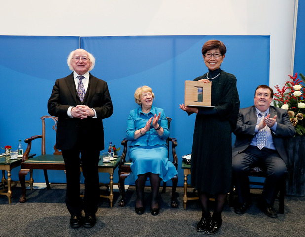 Ms. Mitsuko Ohno, Professor Emeritus at Aichi Shukutoku University, attended the award ceremony for the Irish President's Distinguished Service Order held in Dublin on Dec. 2! She made great effort for arts and culture projects incl. the ones in Galway 2020. Congratulations!