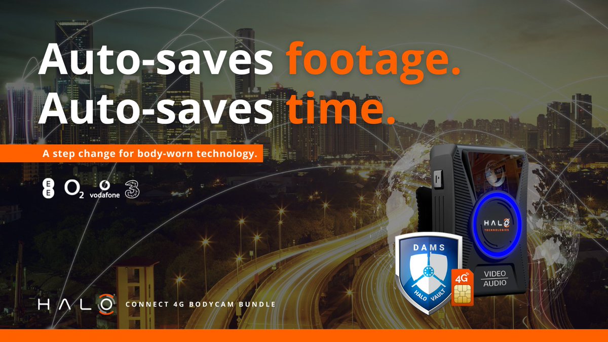 HALOSBodyCams's tweet photo. #HALOConnect 4G requires no manual uploading or return to base at the end of each shift. By harnessing the power of the UK’s 4G mobile networks, the body camera does it automatically.
Discover more: https://t.co/rVuF8OyQOX https://t.co/Z0Rzrhoi8A