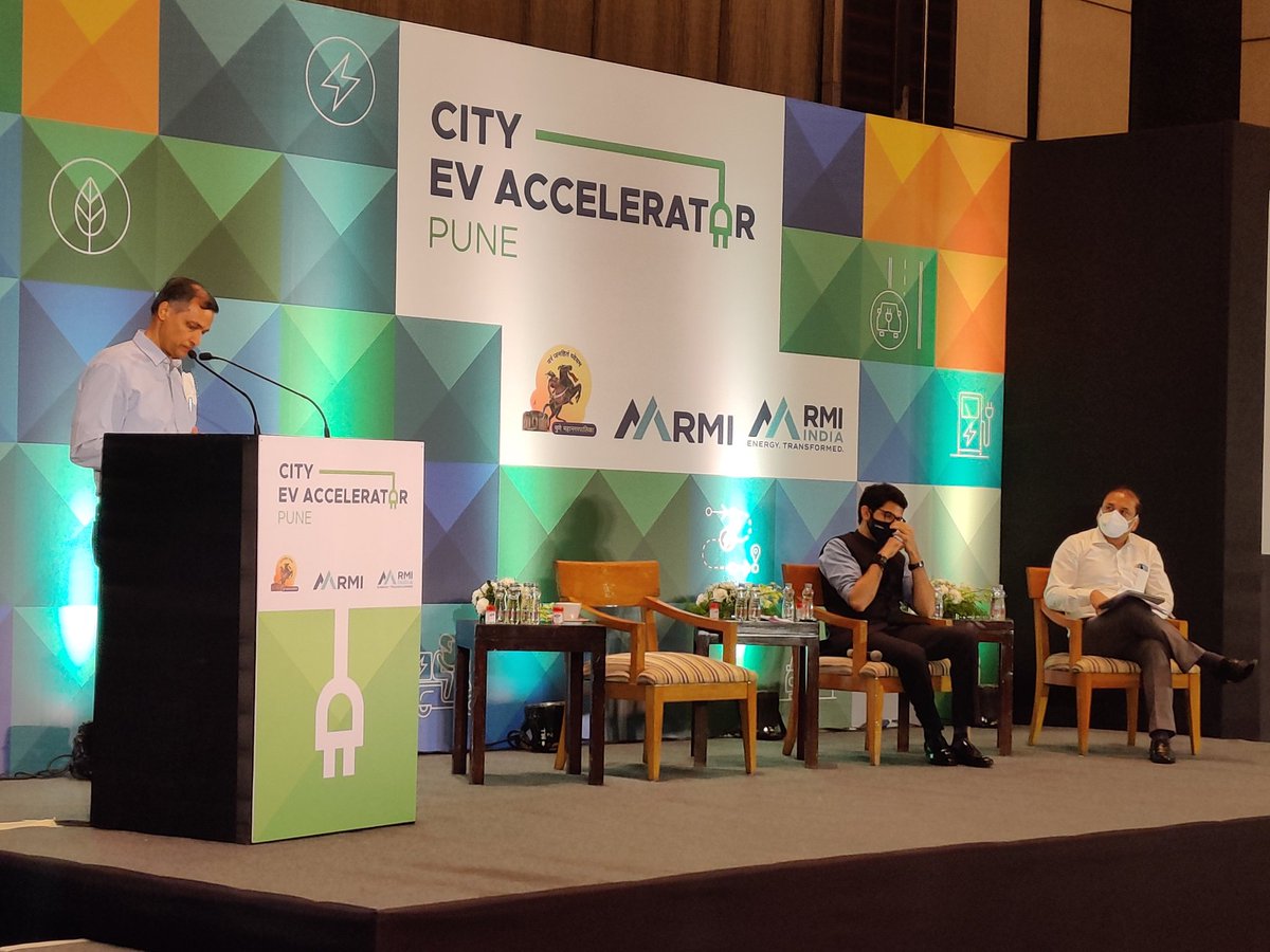 rmi_india's tweet photo. We thank Ashish Singh, Addl. Chief Secretary, Maharashtra government, for identifying pathways to deploy solutions put forth at the #Pune city #EVAccelerator workshop.
cc: @PMCPune @MahaEnvCC https://t.co/bAr3TusGXN
