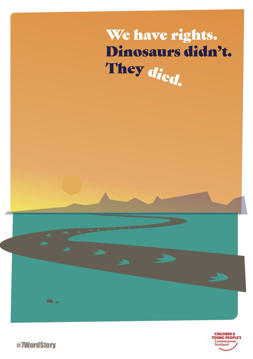 As part of our celebrations of the 30th anniversary of UK ratification of the #UNCRC <a href="/CYPCS/">Children and Young People's Commissioner Scotland</a> has some new posters of children’s #7WordStories from the 30th anniversary of UNCRC in 2019.  

bit.ly/3GIsjf4
