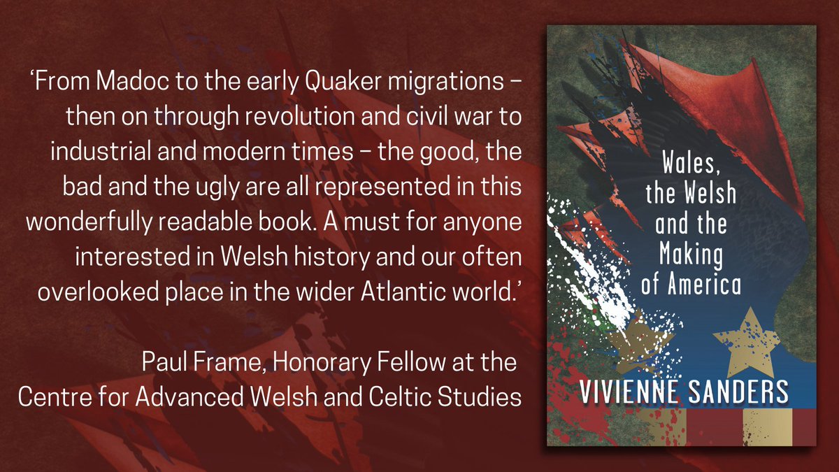 UniWalesPress's tweet photo. Did you know #Wales has a long #history with #America? @vivcsanders explores this centuries-long connection in her book ‘Wales, the Welsh and the Making of America’! 🏴󠁧󠁢󠁷󠁬󠁳󠁿🇺🇸

Buy a copy for £11.99 from your #localbookshop this Christmas!

More here ⬇️
https://t.co/KtPUZJ8rPL https://t.co/4qf3lrfqiU