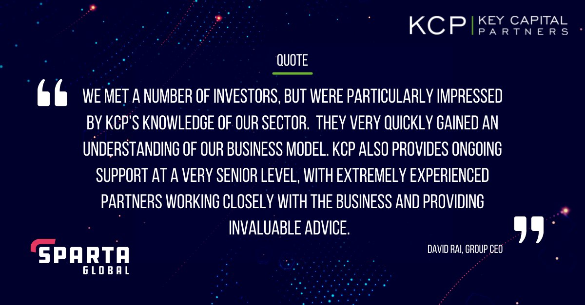 KeyCapitalPE's tweet image. It's great to hear feedback like this from the businesses we invest in and work with. We thoroughly enjoyed our time on the @SpartaGlobal board, supporting them during a period of significant #growth. 
#PrivateEquity 
#SMEs 
#businessowner