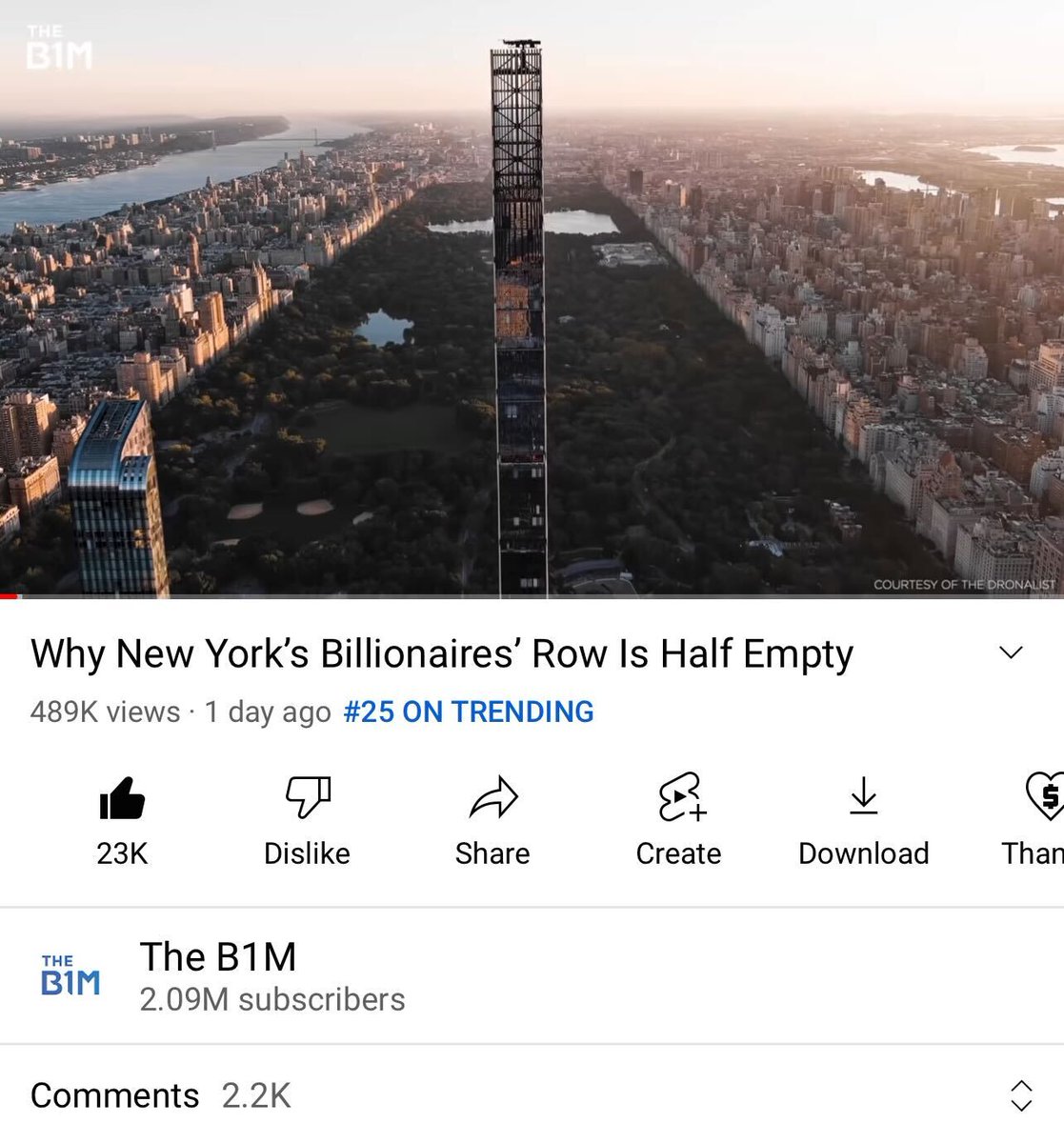 This is insane. <a href="/TheB1M/">The B1M</a>'s latest video is currently the 25th most popular in the world on YouTube and has had 500,000 views in less than 24 hours! So proud of what we've produced here - youtube.com/watch?v=Wehsz3… #construction #architecture #skyscrapers #loveconstruction #YouTube