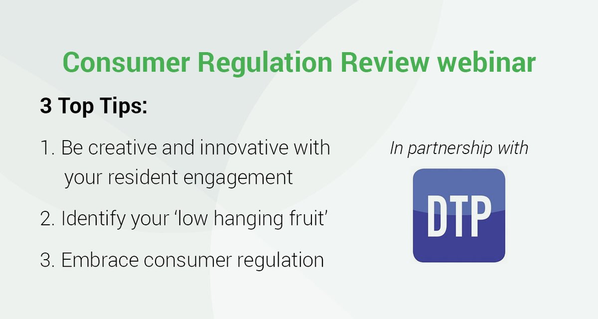 The RSH is all set to strengthen consumer regulation - you need to know your customers, listen and act NOW!  Find out what advice our expert panel with @DTPartnership advise bit.ly/3283zOg