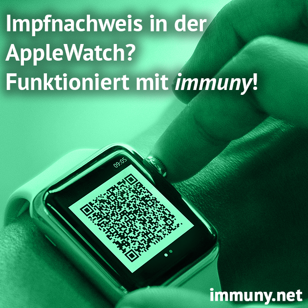#immuny kannst Du auch auf Deiner #AppleWatch nutzen: Test-, Impf- und Genesungsnachweis schnell und einfach vorzeigen!
immuny.net

#immuny_official #AppleWatch #Smartphone #Nachweis #Covid