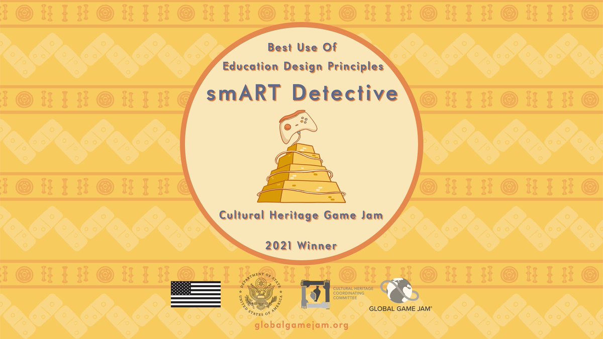 globalgamejam's tweet photo. Cultural Heritage Game Jam 2021's Best Use Of Education Design Principles Award goes to smART detective (Italia) 🎉🎉🎉
- An educational puzzle game where you take the role of an art conservator.
https://t.co/Pn5wczzOCY
#CHGJ #gamejam #audio #gamedev https://t.co/pWdLV6oMlm