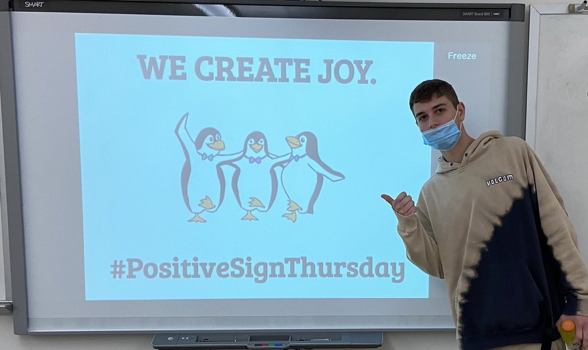 #PositiveSignThursday at NHS today! #LancerPride