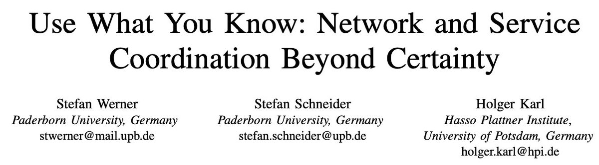 Nice result at (almost) end of the year: Paper from Stefan Werner's Master thesis, advised by <a href="/stefan_schn/">stefan.schneijderberg</a> and @hkarl , accepted at #IEEE #NOMS 2022 Conference. Congratulations!