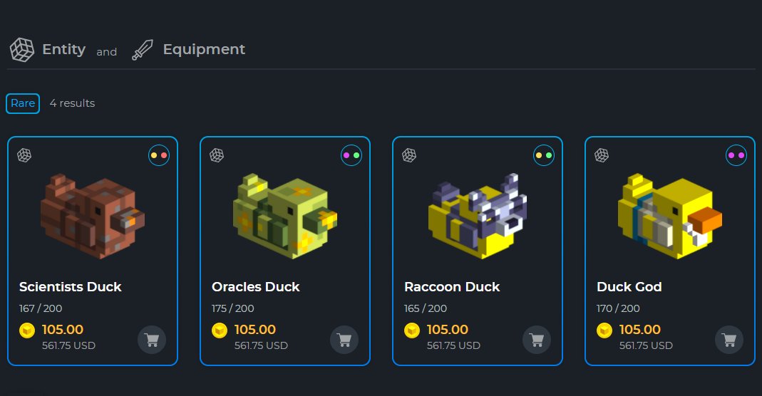 NattapongTH79's tweet photo. @TheSandboxGame There are 4 types of the duck NFTs for sale in the Alpha-Ducks collection 

And totally have 800 ducks for sale in the Alpha-Ducks collection https://t.co/qjPIJjFwsw