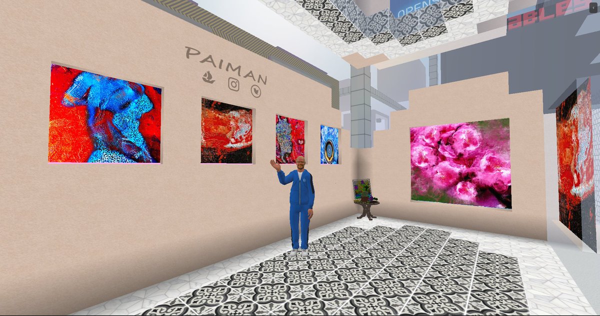 0xteleport's tweet photo. #MetaverseDiscovery
Charmaine Hussain Gallery
Elegent art gallery exhibiting arts from Charmaine Hussain @chussain, @studiopaiman, @GabrielJWeis, and @KeithBotha2.
by @chussain
in @cryptovoxels
tp https://t.co/Oz8YhMatDW
ft @bnolan
#Metaverse https://t.co/KJxX4ZAj39