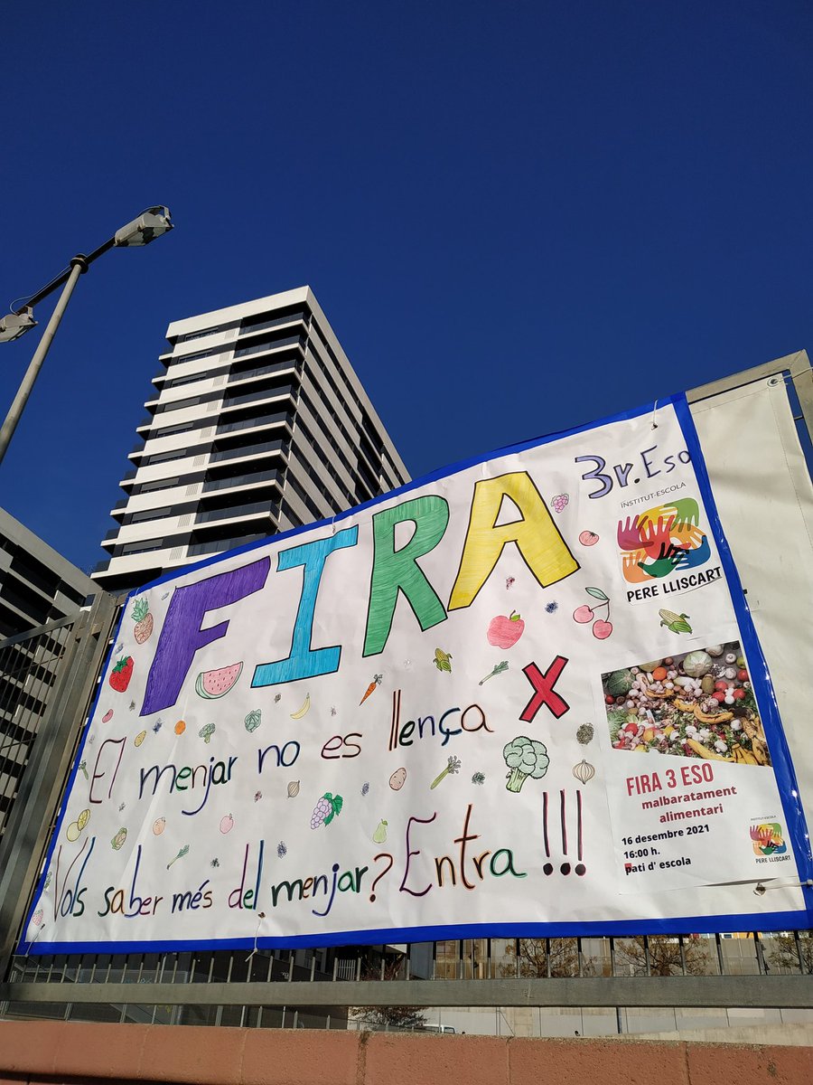 aljaum's tweet photo. 📣📣 Tot a punt! Veniu al @lliscart, 16:00 h Fira #malbaratament alimentari! Els #joves us hi esperen! @LHEDUCACIO @lhdigitalh @CRPHospitalet https://t.co/m4LyKbQEuK