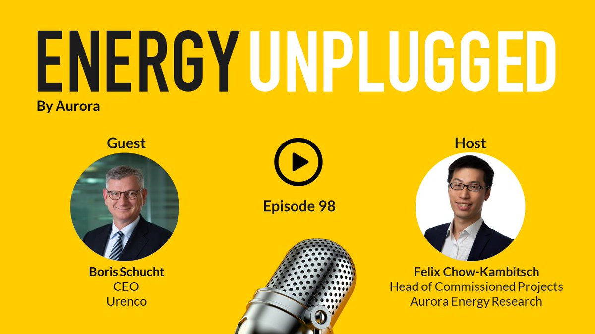 AuroraER_Oxford's tweet photo. This week on #EnergyUnplugged our
@FelixChowK is joined by Boris Schucht, Chief Executive Officer of @urencoglobal to discuss the role of nuclear in the #energytransition + #nuclearinnovation and more

Tune in! https://t.co/9gRRKaP78u

#energy #energypodcast #renewables https://t.co/8MOaHD9x1r