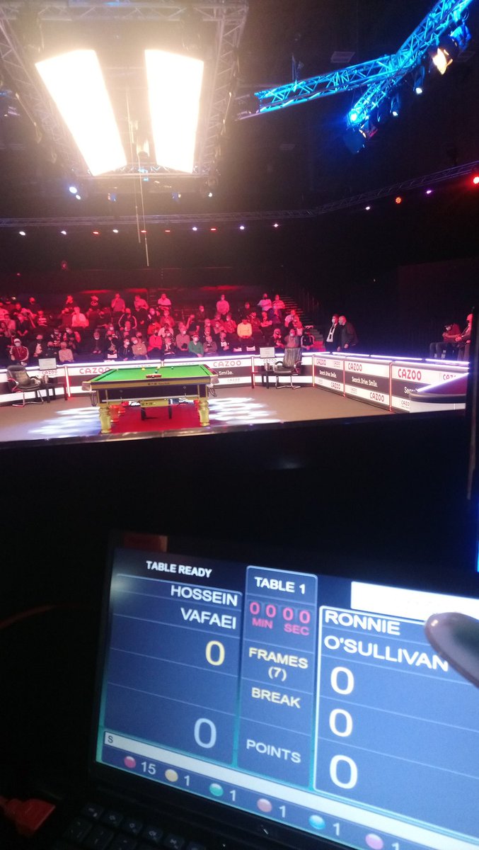 LuiseKraatz's tweet image. My last work day in 2021, let's finish on a high here in Coventry at the #WorldGrandPrix #tableready #ilovesnooker #147sf