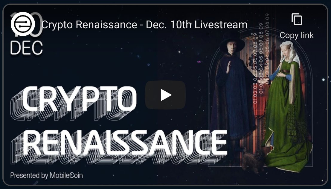 JoshuaRosenthal's tweet photo. Link to my talk at the #CryptoRenaissance conference  - 15-minute summary of crypto and what it means for you: https://t.co/wEmQTMXCAs https://t.co/5vjj93jPHo