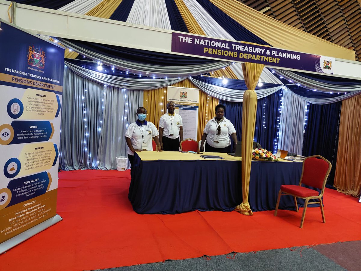 UFAAKenya's tweet photo. Our partners  @TreasuryKe Pensions department are at the UFAA Reunification Clinic at the KICC Tsavo Ballroom. Come to KICC and be reunited with your assets from 16th to 18th December from 9am to 5pm. 

#UFAAReunificationClinic https://t.co/avQi69Nrh2